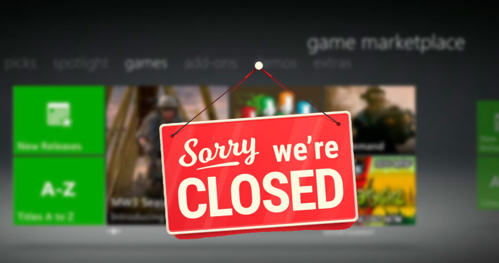 Cierre de Xbox 360 Marketplace